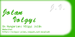 jolan volgyi business card